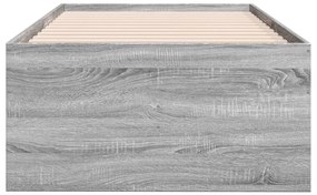 Sofá-cama com gavetas sem colchão 75x190 cm cinzento sonoma