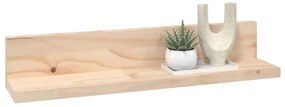Prateleiras de parede 2 pcs 50x11x9 cm madeira de pinho maciça