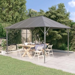 vidaXL Gazebo com telhado 4x3 m antracite