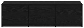 Armário de TV com LED Carvalho Preto 140x34x40 cm Madeira de Engenhari