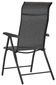 Cadeiras de jardim dobráveis 8 pcs vime PE cinzento