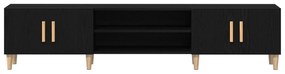 Cabinet de TV vidaXL Preto Carvalho 180x31,5x40 cm Madeira Derivada