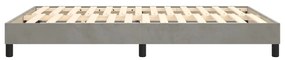 Estrutura de cama sem colchão 140x200 cm veludo cinzento-claro