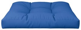 Almofadão sofá de paletes 80x80x12 cm tecido azul real