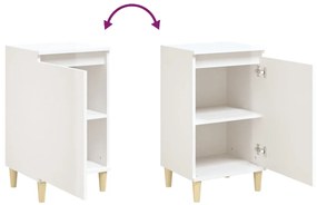 Mesa de cabeceira 40x35x70cm derivados madeira branco brilhante