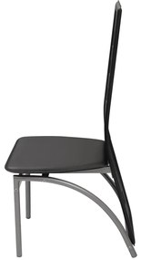 Cadeiras de jantar 2 pcs couro artificial preto