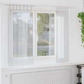 vidaXL Cortina de Voile 2 pcs Cinzento-claro 175 x 140 cm Poliéster