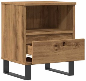 Mesa cabeceira 40x35x50 cm derivados madeira carvalho artisiano
