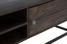 ARMÁRIO DE TV BURN 120X40X55 CM (MADEIRA DE ACÁCIA NILÓTICA) CASTANHO