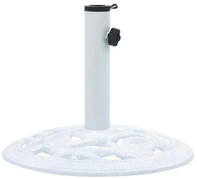 Base para guarda-sol 9 kg 40 cm ferro fundido branco