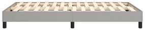 Estrutura de cama sem colchão 120x200 cm tecido cinzento-claro