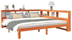 Cama com estante sem colchão 180x200 cm pinho maciço