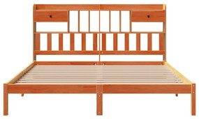 Cama com estante sem colchão 200x200 cm pinho maciço