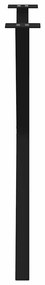 Pés de mesa de jantar em formato de X, 2 peças, preto, 80x (72-73) cm,