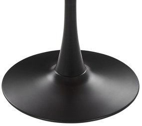 Mesa de jantar redonda castanho escuro e preto ⌀ 90 cm BOCA Beliani