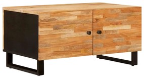 vidaXL Mesa de centro Castanho 80 x 50 x 40 cm Madeira de manga maciça