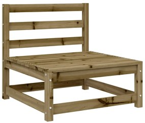 Sofá de 2 lugares para jardim c/ apoio de pés pinho impregnado