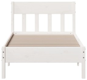 Estrutura cama c/ cabeceira 75x190 cm pinho maciço