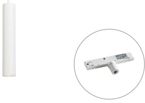 Candeeiro Pendente de Design Branco Incl. Adaptador para Calha Monofásica - Slimline Tuba Pequeno