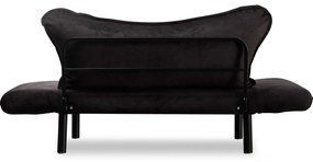 Sofá Cama "Chatto" – Preto – 180x65x70 cm – Design Moderno