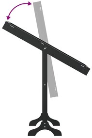 Espelho de pé 34x37x146 cm preto