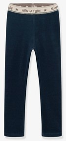 Leggings em malha polar MATLEEMA para criança MINI A TURE azul-escuro