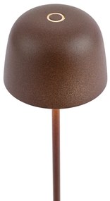 Candeeiro de Mesa Castanho Ferrugem Incl. LED Recarregável com Estação de Carregamento IP65 - Raika Moderno