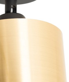 Foco moderno preto com dourado - Lofty Moderno