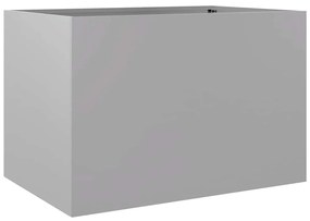 Vaso/floreira 62x47x46 cm aço galvanizado prateado