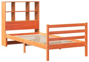 Cama com estante sem colchão 90x190 cm madeira maciça