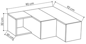 Estante Lima – Branco e Preto – 90 cm x 180 cm x 20 cm