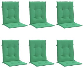 Almofadões lombares p/ cadeiras de jardim 6pcs oxford verde