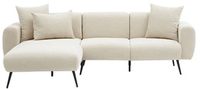 Sofá de Canto Side – Creme – 252x77x82 cm