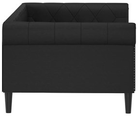 Sofá-cama 90x200 cm couro artificial preto