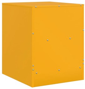 Mesa de cabeceira 34,5x39x44 cm aço amarelo mostarda