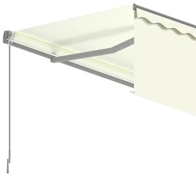 Toldo retrátil manual com estore 3,5x2,5 m cor creme