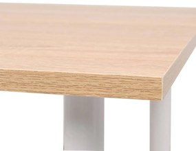 Mesa de jantar 120x60x73 cm cor carvalho e branco