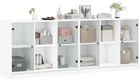 Estante c/ portas 204x37x75 cm derivados de madeira branco