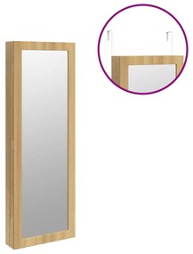 Móvel para joias de parede espelhado com luzes LED