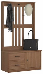 vidaXL Árvore de Hall SANDNES 87x40x159,5 cm Madeira Maciça de Pinho