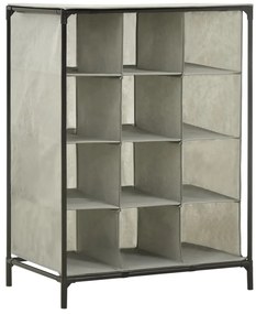 vidaXL Sapateira 55x36x76 cm tecido-não-tecido e aço cinzento