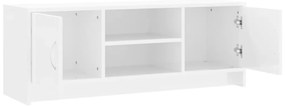 Móvel p/ TV 102x30x37,5 cm derivados madeira branco brilhante