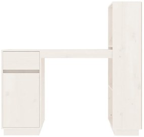 Secretária 110x53x117 cm madeira de pinho maciça branco