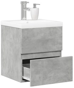 vidaXL 2 pcs conj. móveis casa banho derivados madeira cinza cimento