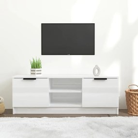 Móvel de TV 102x35x36,5cm madeira processada branco brilhante