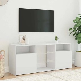 Móvel de TV com luzes LED 120x30x50 cm branco