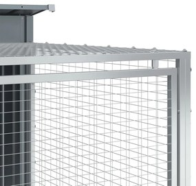 Casota p/ cães c/ parque 197x194x110 cm aço galvaniz. antracite