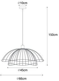 Candeeiro de suspensão design bronze 45 cm - Pua Design