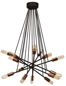 Candeeiro de Teto Okini – Preto Cobre – 52 cm