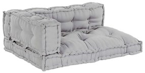 vidaXL Travesseiro para Sofá Pallet 3 pcs Cinzeto tecido